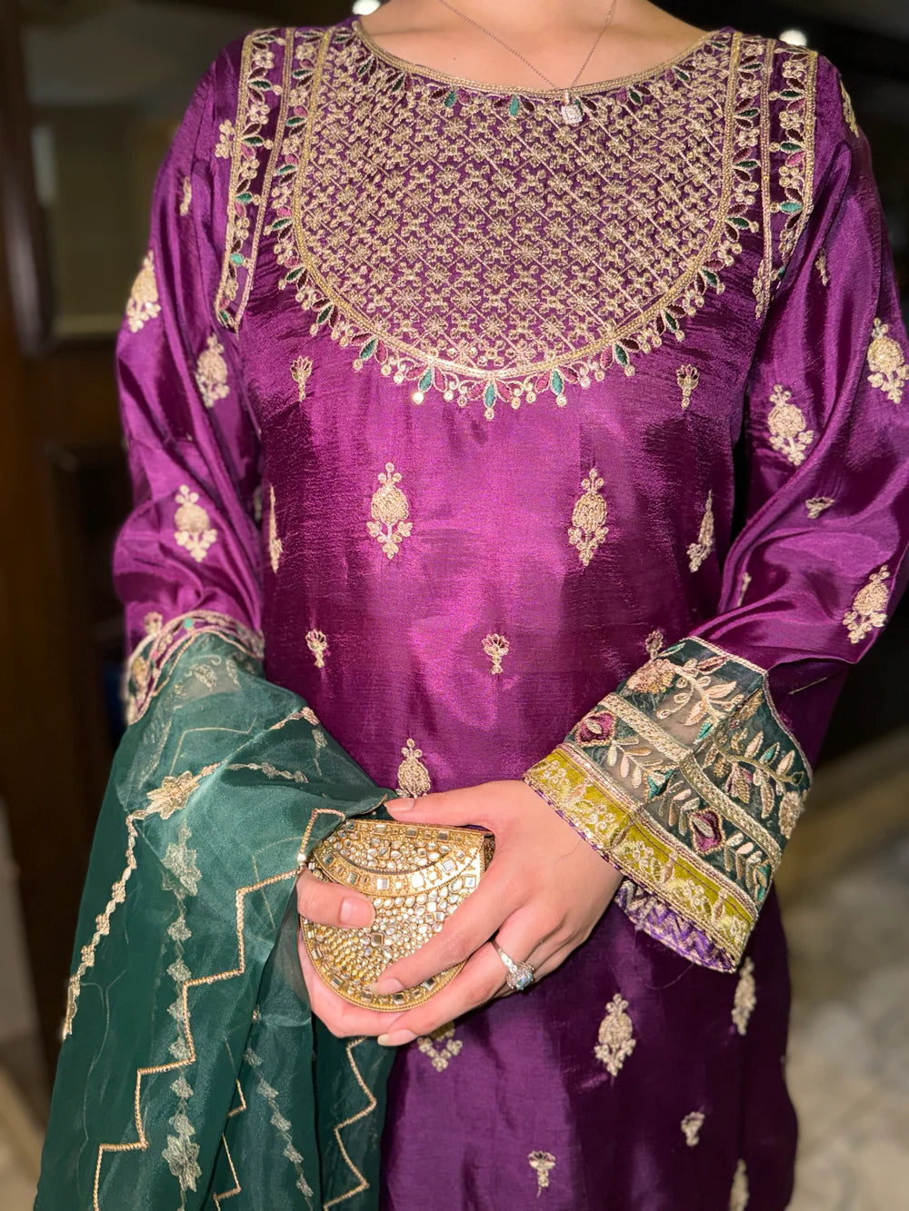 Stitched Luxury Lawn-3 Piece TL-134