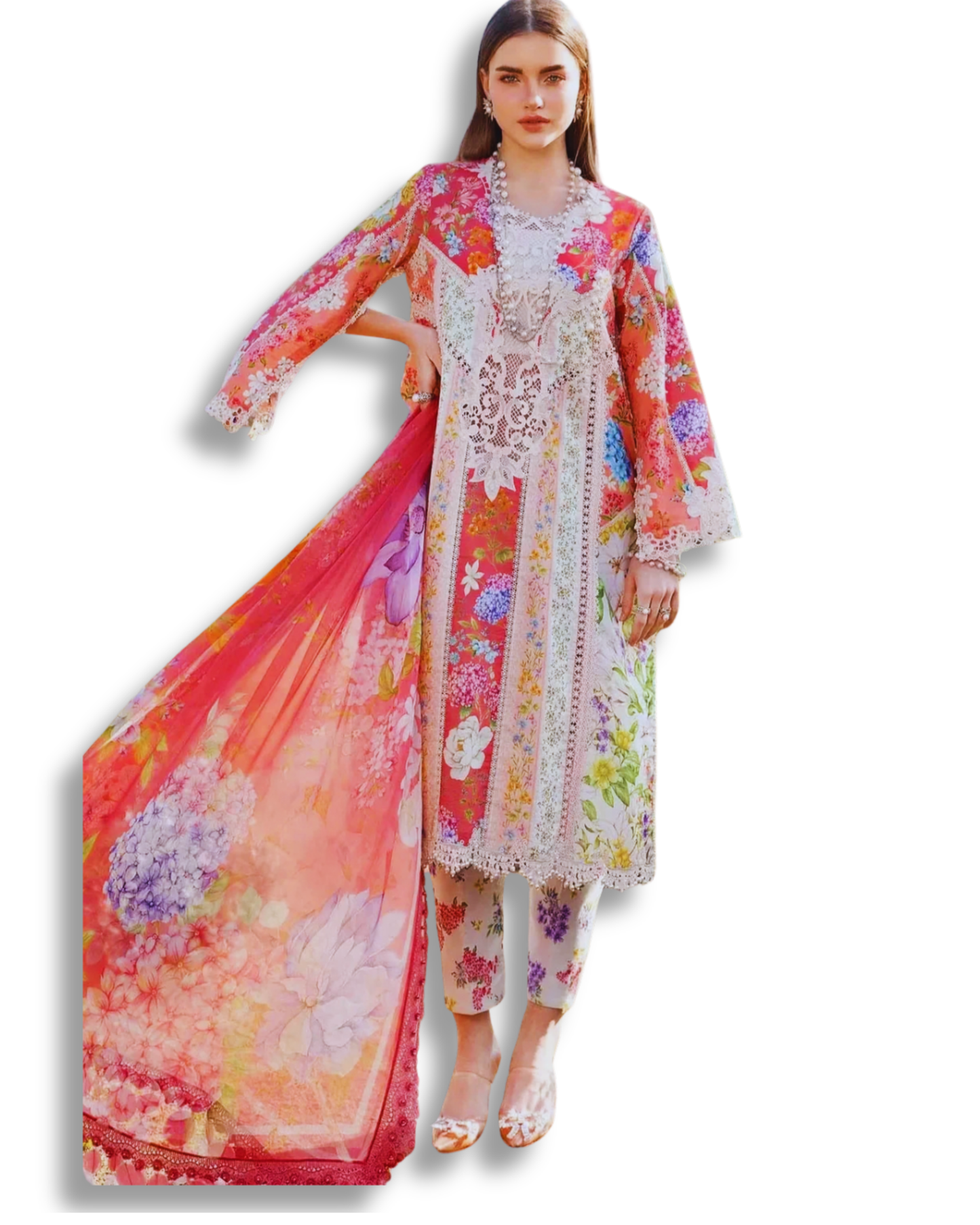 Unstitched Premium Lawn-3 Piece TL-41