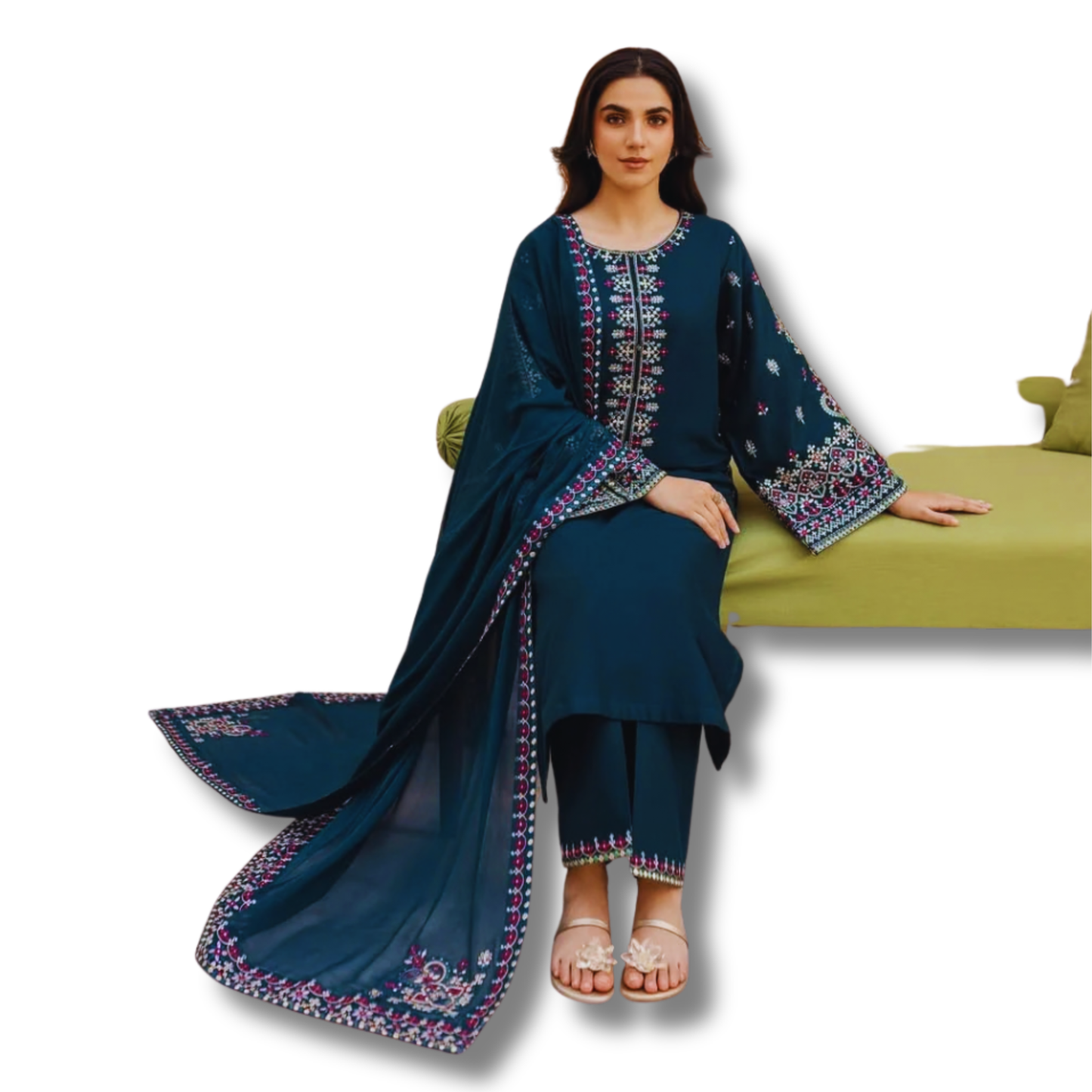 Unstitched Premium Lawn-3 Piece TL-87