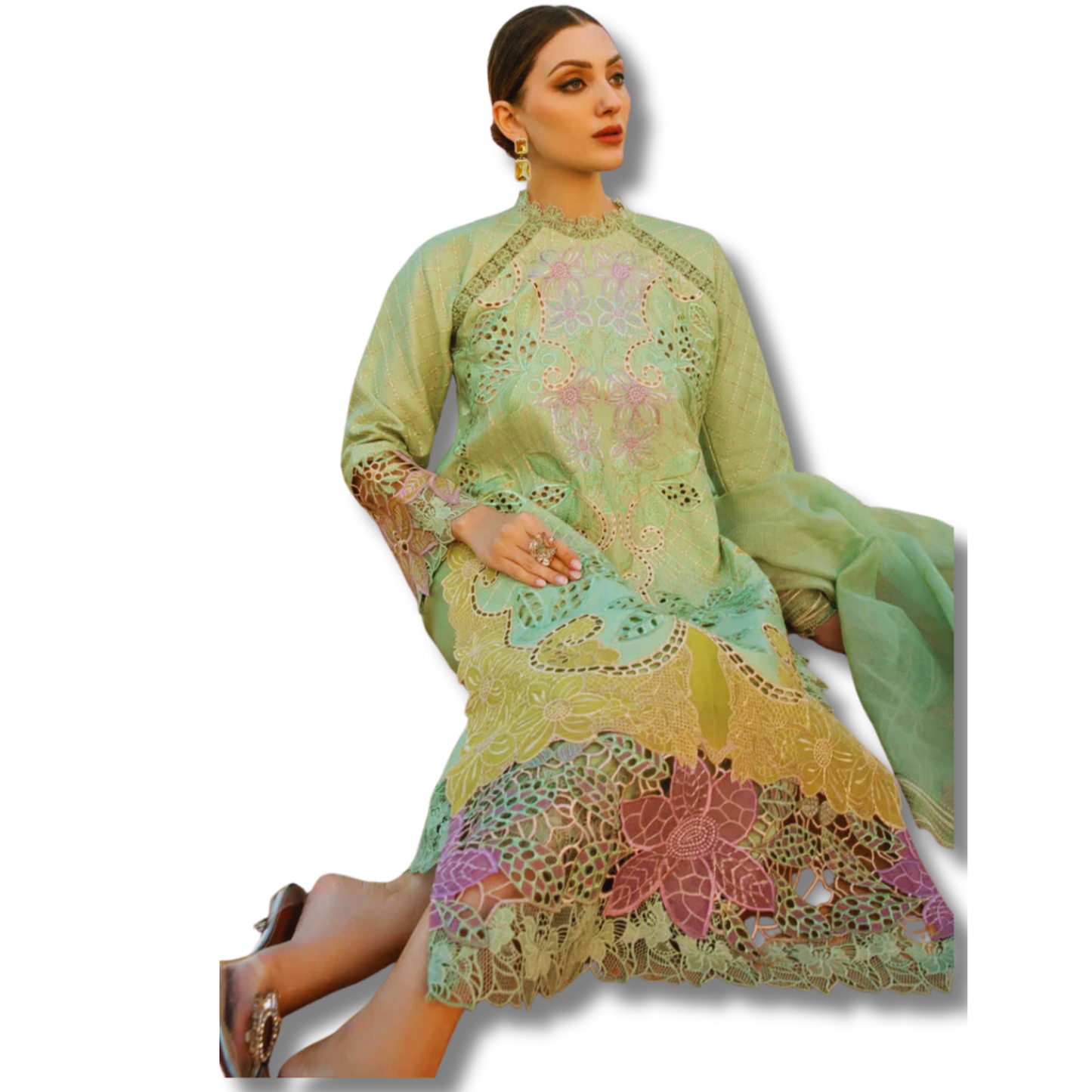 Unstitched Premium Lawn-3 Piece TL-77