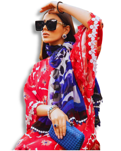 Unstitched Premium Lawn-3 Piece TL-43