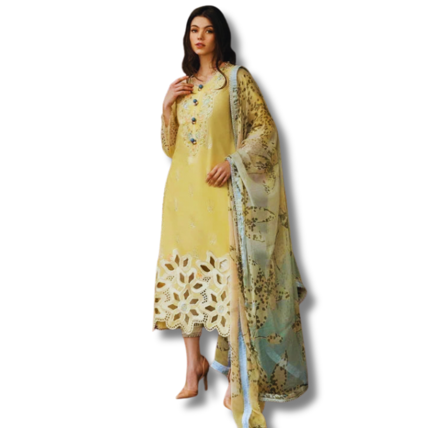 Unstitched Premium Lawn-3 Piece TL-80