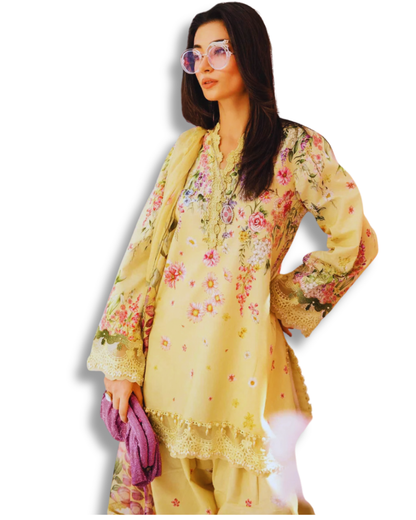 Unstitched Premium Lawn-3 Piece TL-36
