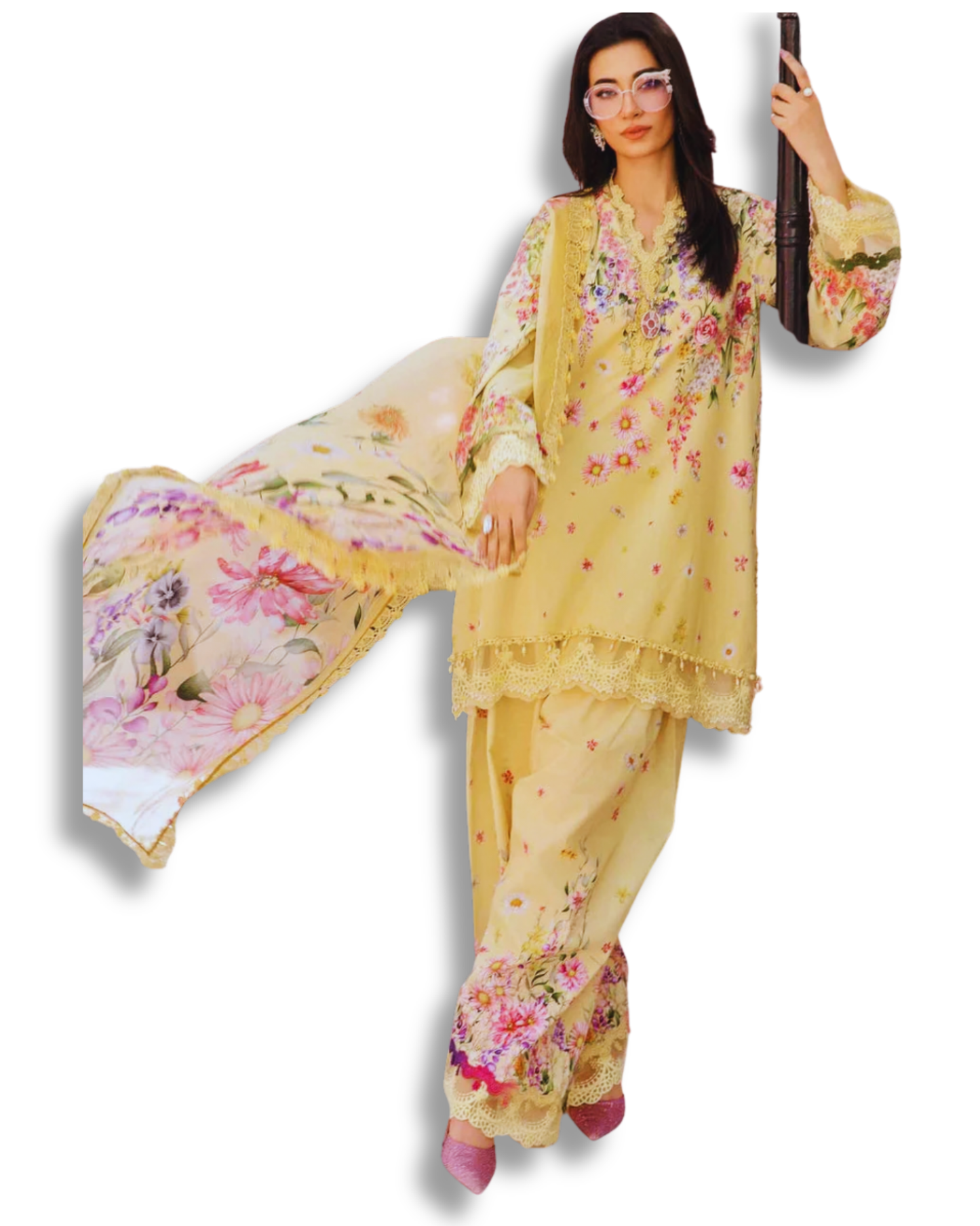 Unstitched Premium Lawn-3 Piece TL-36