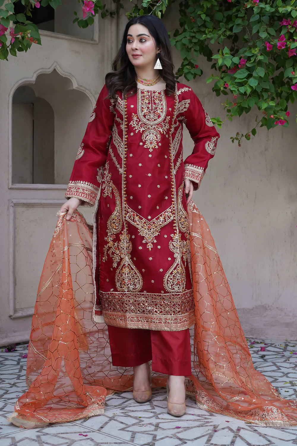 Stitched Luxury Lawn-3 Piece TL-133