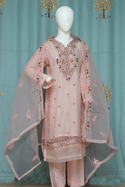 Stitched Luxury Suit- 3 Piece TL-137