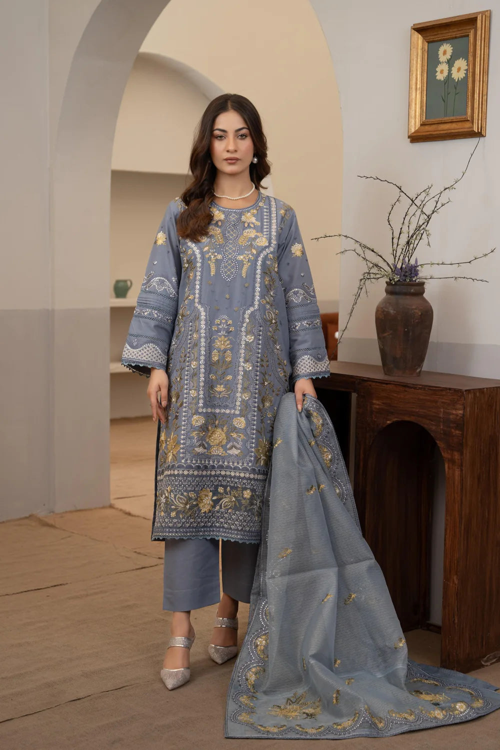 Stitched Premium Lawn-3 Piece TL-154