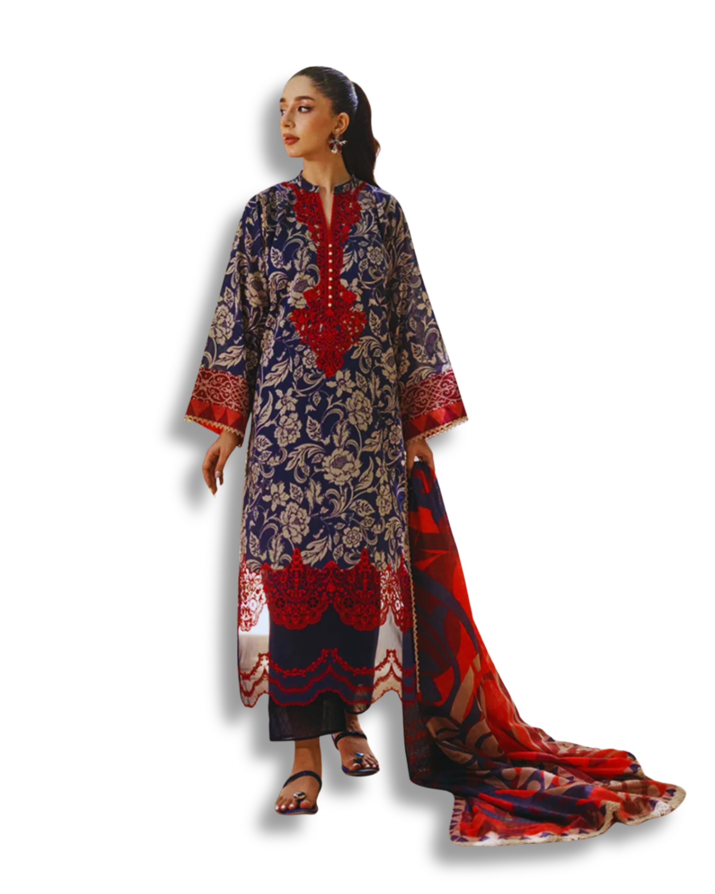 Unstitched Premium Lawn-3 Piece TL-52