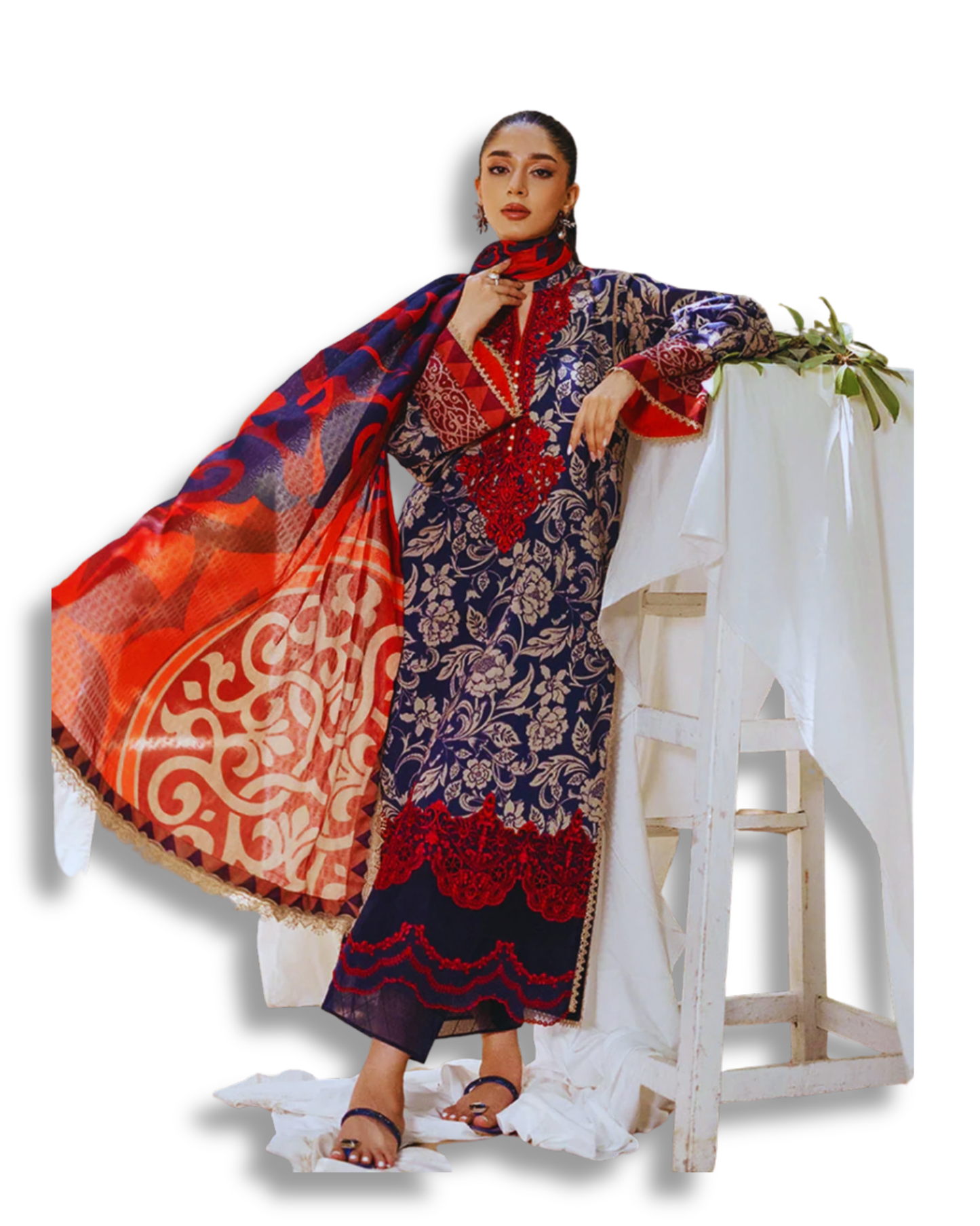 Unstitched Premium Lawn-3 Piece TL-52