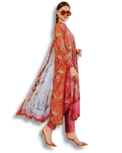 Unstitched Premium Lawn-3 Piece TL-38