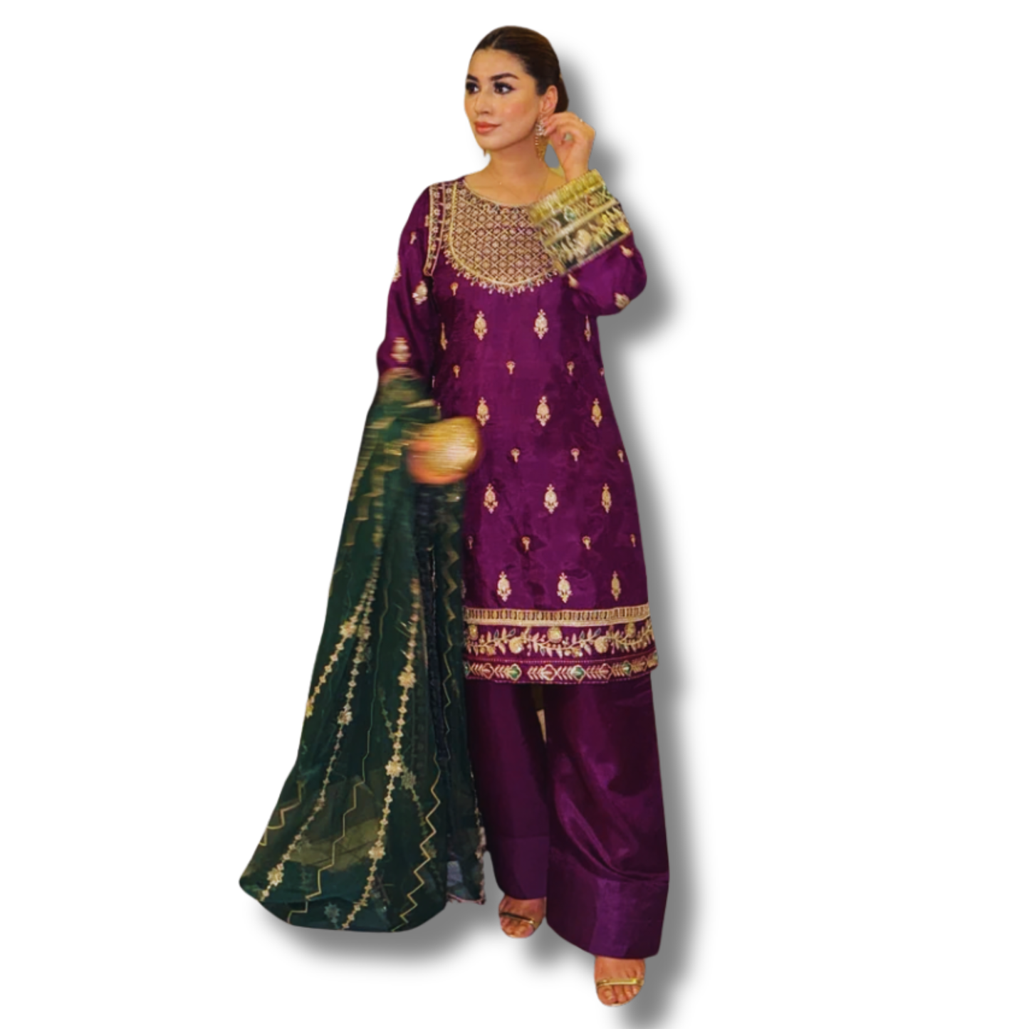 Stitched Luxury Lawn-3 Piece TL-134