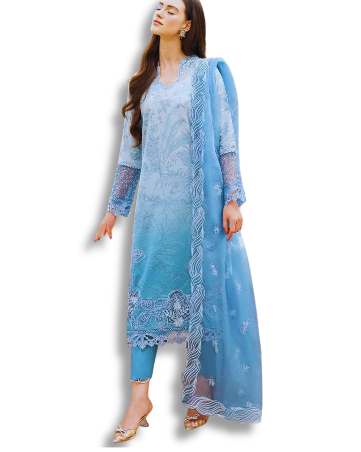 Unstitched Premium Lawn-3 Piece TL-34
