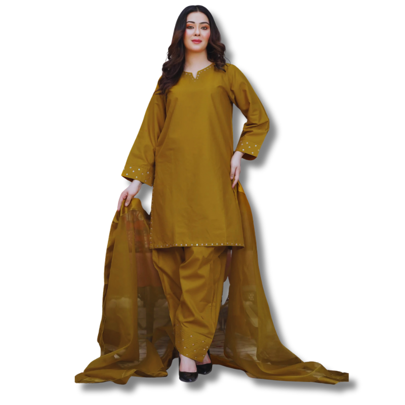 Stitched Premium Lawn-Farshi Shalwar-3 Piece TL-141