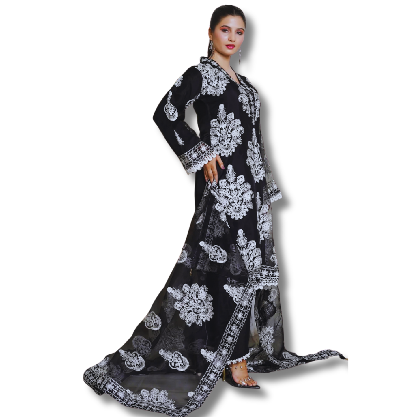 Stitched Luxury Lawn-3 Piece TL-135