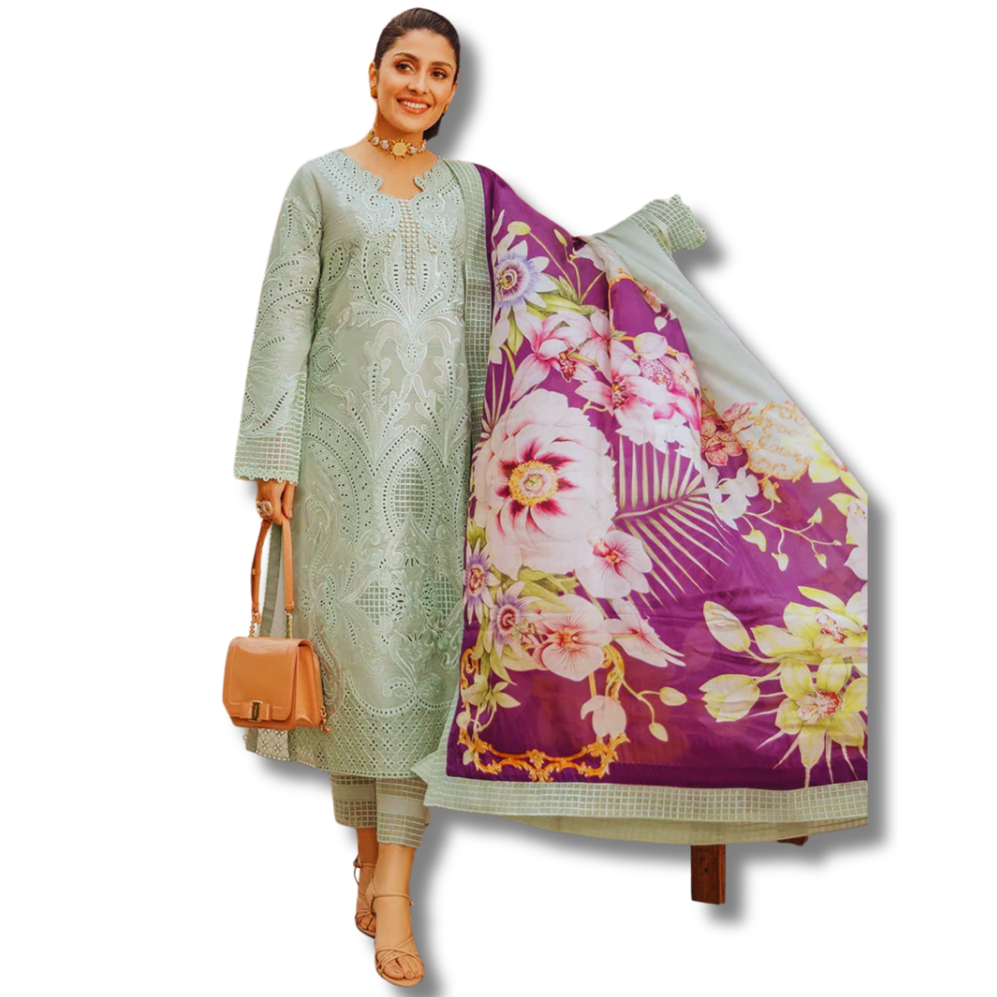 Unstitched Premium Lawn-3 Piece TL-84