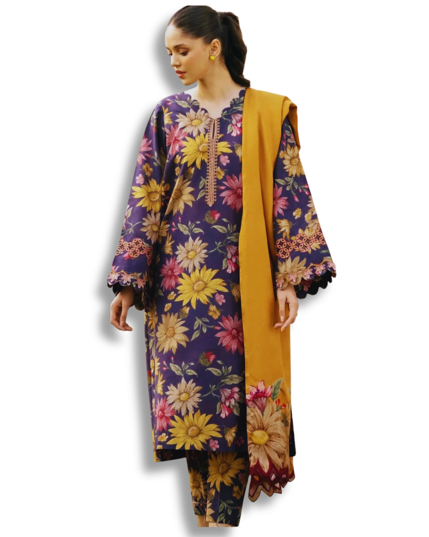 Unstitched Premium Lawn-3 Piece TL-54