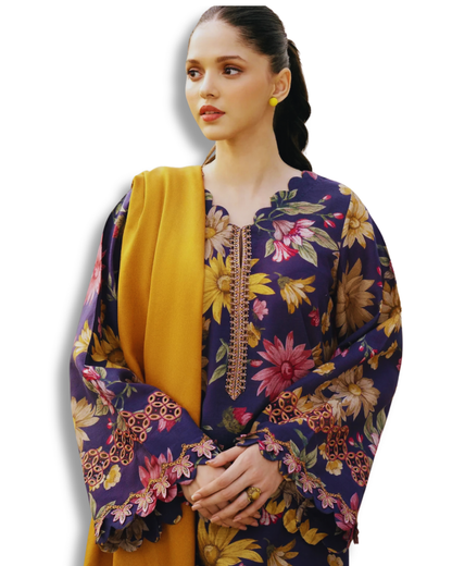 Unstitched Premium Lawn-3 Piece TL-54