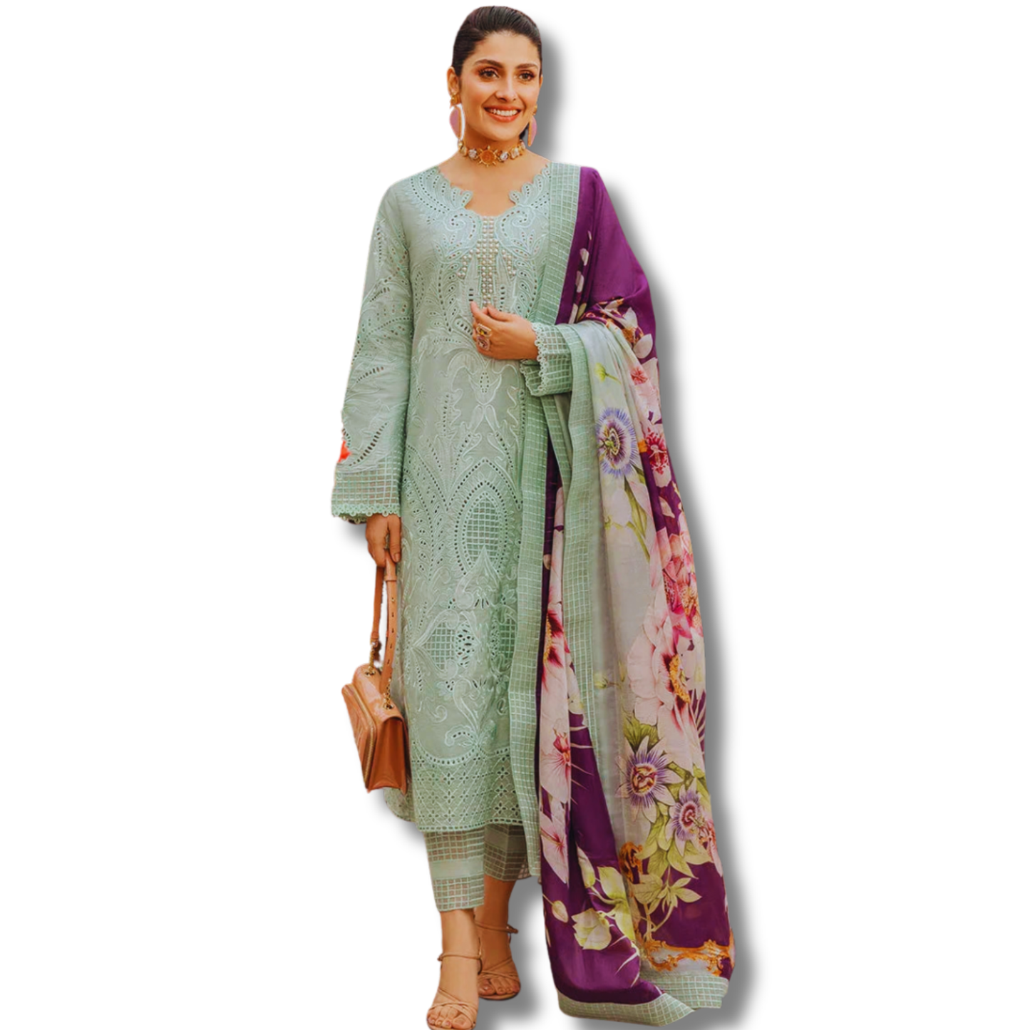 Unstitched Premium Lawn-3 Piece TL-84