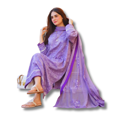 Unstitched Premium Lawn-3 Piece TL-66