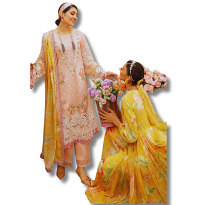 Unstitched Premium Lawn-3 Piece TL-85