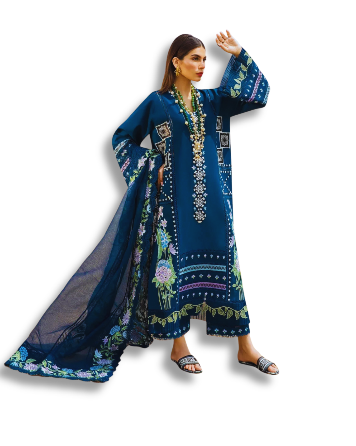 Unstitched Premium Lawn-3 Piece TL-25