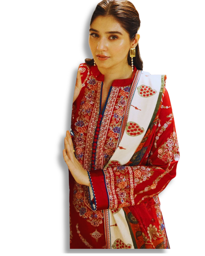 Unstitched Premium Lawn-3 Piece TL-23