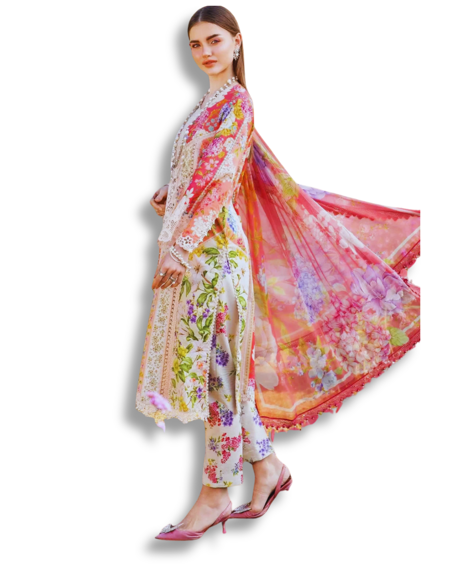Unstitched Premium Lawn-3 Piece TL-41