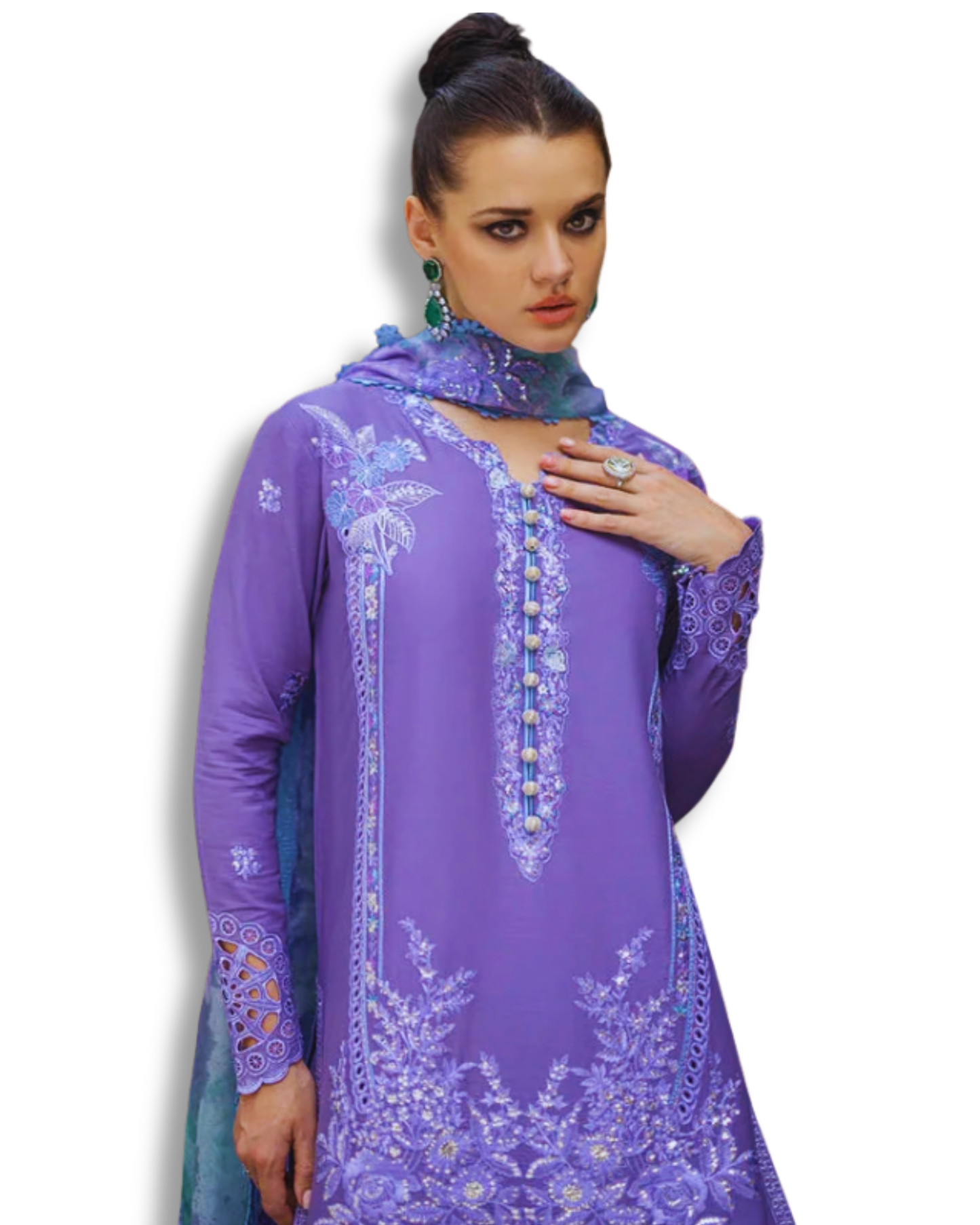 Unstitched Premium Lawn-3 Piece TL-24