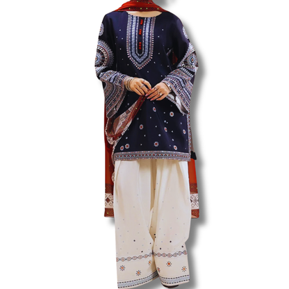 Unstitched Premium Lawn- 3 Piece TL-88