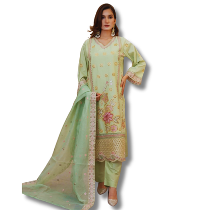 Stitched Luxury Lawn-3 Piece TL-150