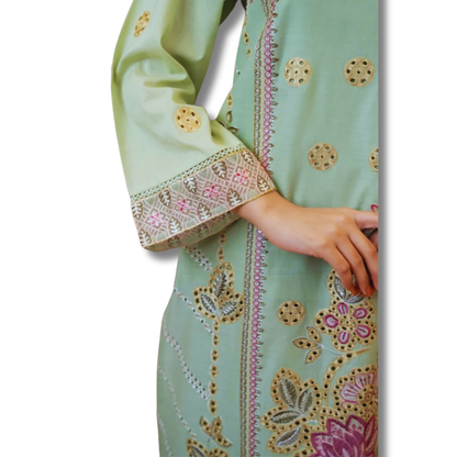 Stitched Luxury Lawn-3 Piece TL-150