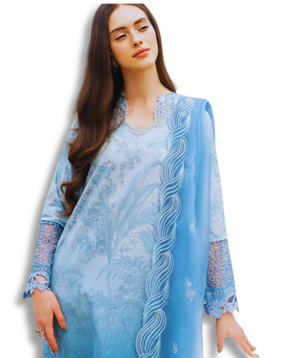 Unstitched Premium Lawn-3 Piece TL-34