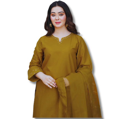 Stitched Premium Lawn-Farshi Shalwar-3 Piece TL-141