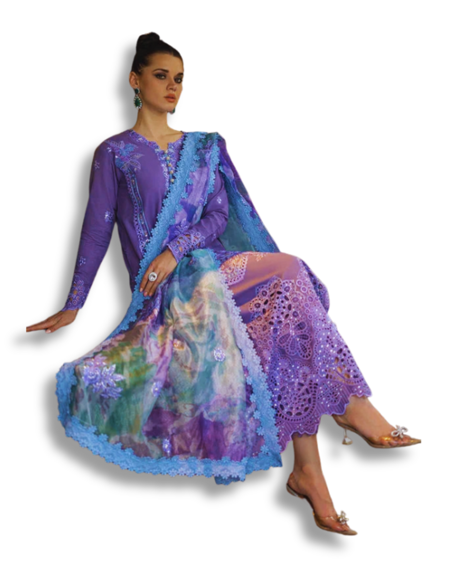 Unstitched Premium Lawn-3 Piece TL-24