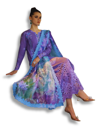 Unstitched Premium Lawn-3 Piece TL-24