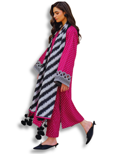 Unstitched Premium Lawn-3 Piece TL-31