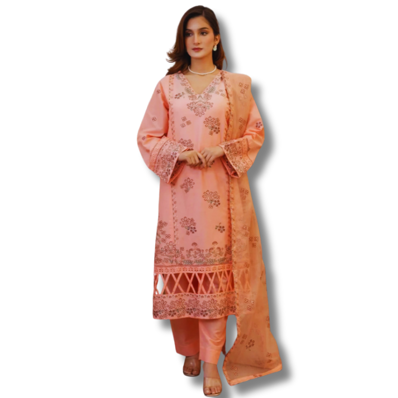 Stitched Luxury Lawn-3 Piece TL-151