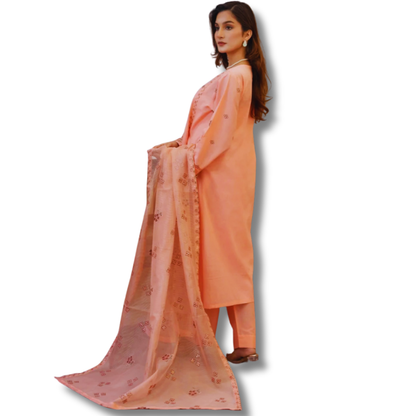 Stitched Luxury Lawn-3 Piece TL-151
