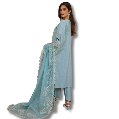 Stitched Luxury Lawn-3 Piece TL-152