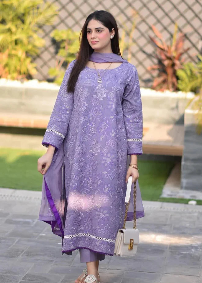Unstitched Premium Lawn-3 Piece TL-66