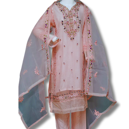 Stitched Luxury Suit- 3 Piece TL-137
