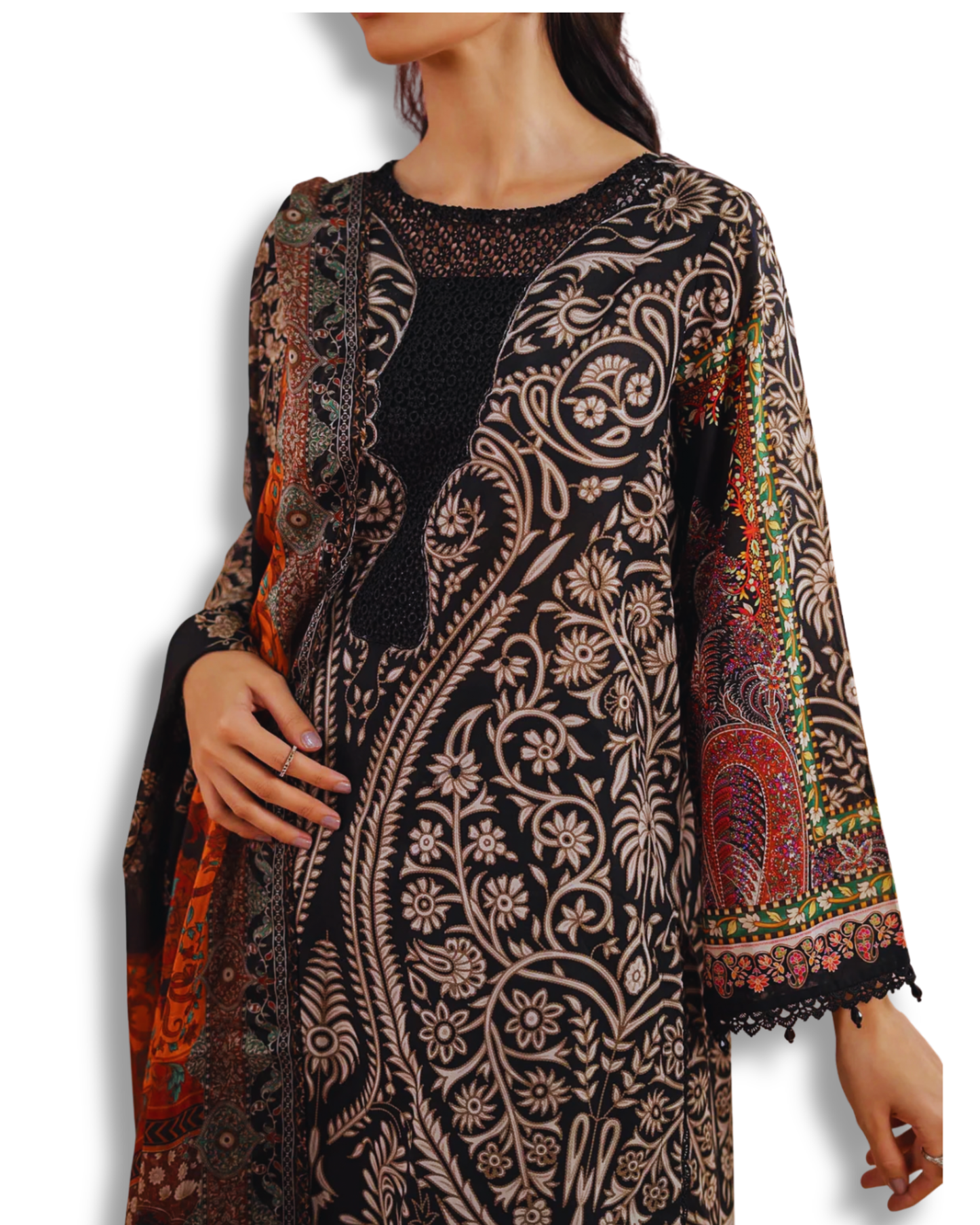 Unstitched Premium Lawn-3 Piece TL-42