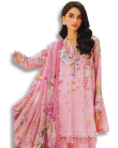 Unstitched Premium Lawn-3 Piece TL-35
