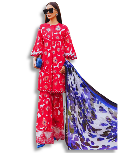 Unstitched Premium Lawn-3 Piece TL-43