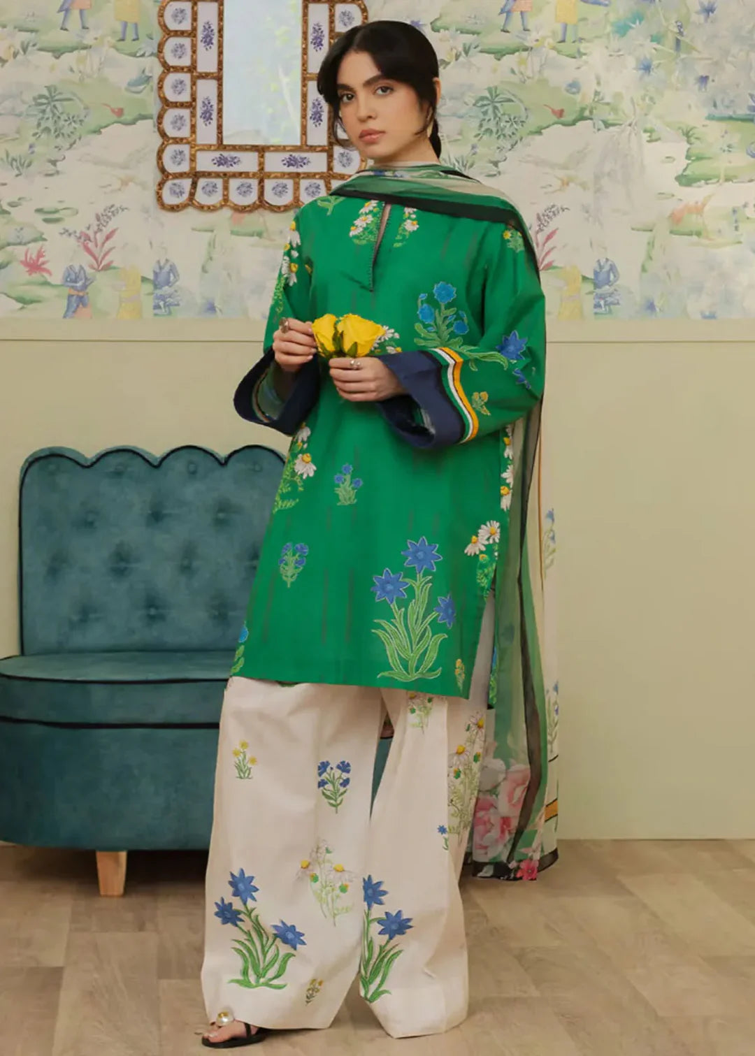 Unstitched Premium Lawn-3 PieceTL-45