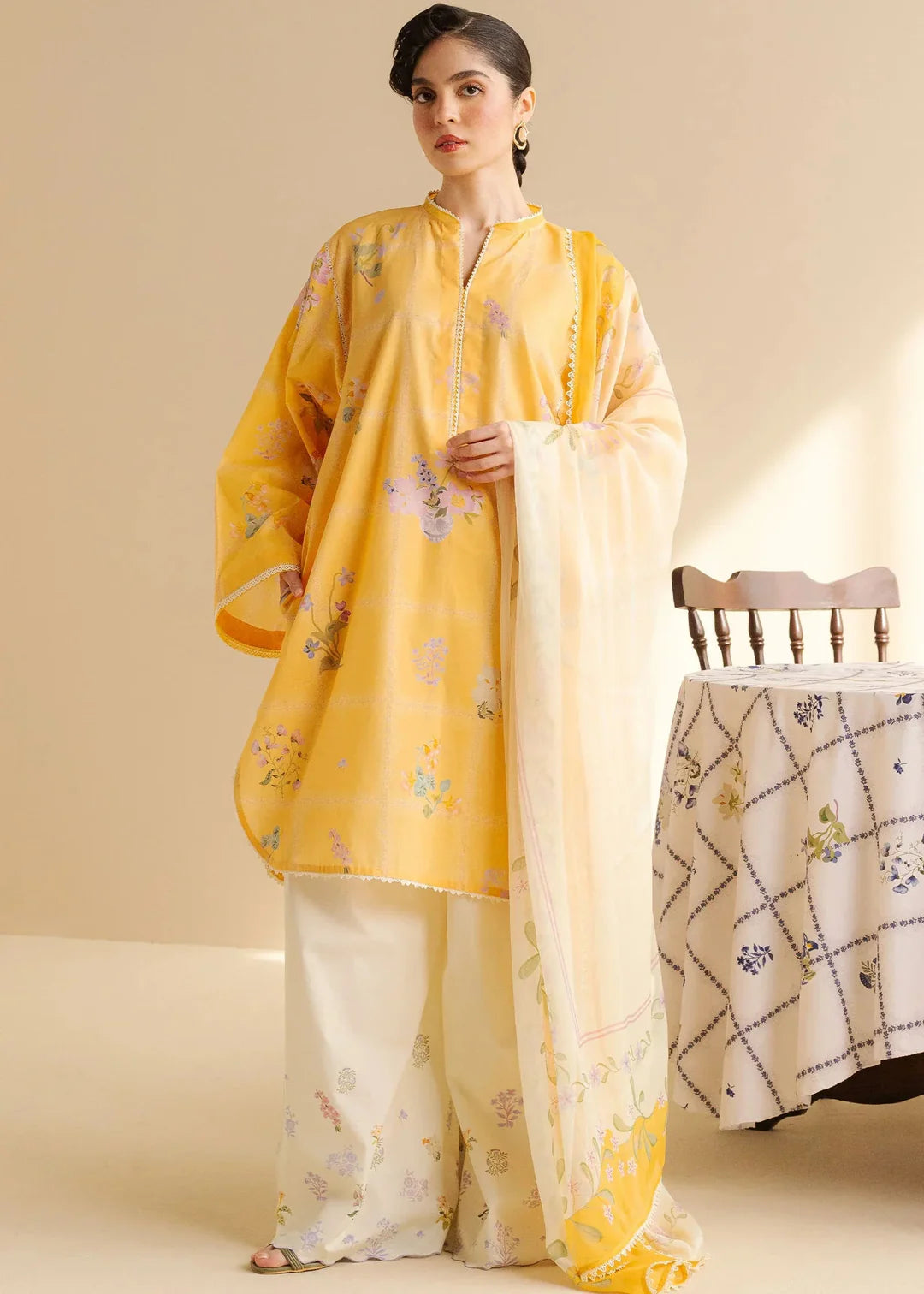 Unstitched Premium Lawn-3 Piece TL-46