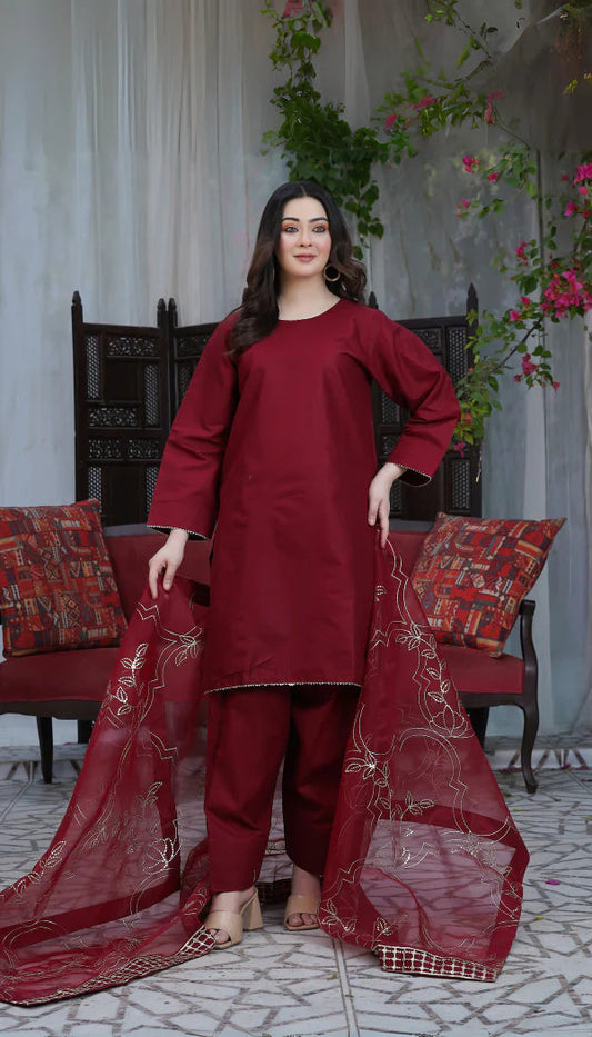 Farshi Shalwar Kameez 3PC Stitched.  TL-00 TheLaraib
